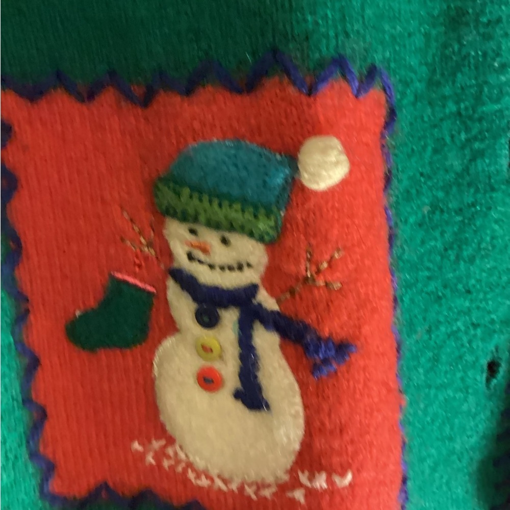 Vintage Vest Marisa Christina Red and Green Holiday - Picture 2 of 8